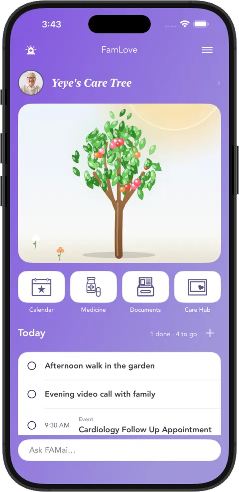 FamLove - A Caring Companion App.